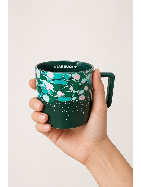 Starbucks Other - 2 Starbucks Holiday 2022 Venetian Marble Forest Ceramic Mug 12oz